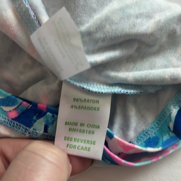 Lilly Pulitzer Calla Off the Shoulder Romper in Twilight Blue Scale Up - Picture 11 of 17